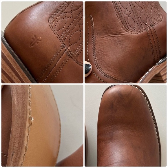 Frye Chelsea Boot Brown Leather Ankle Booties - Picture 6 of 7